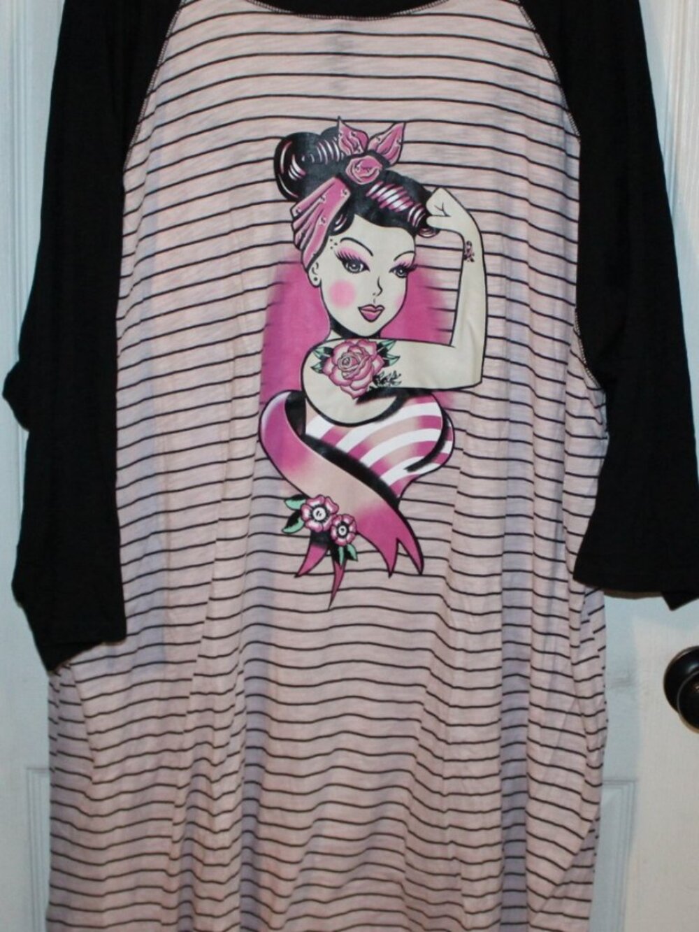 NWT Torrid BCA Stripped Tunic Henley Night gown. NICE Size 5X(28W)